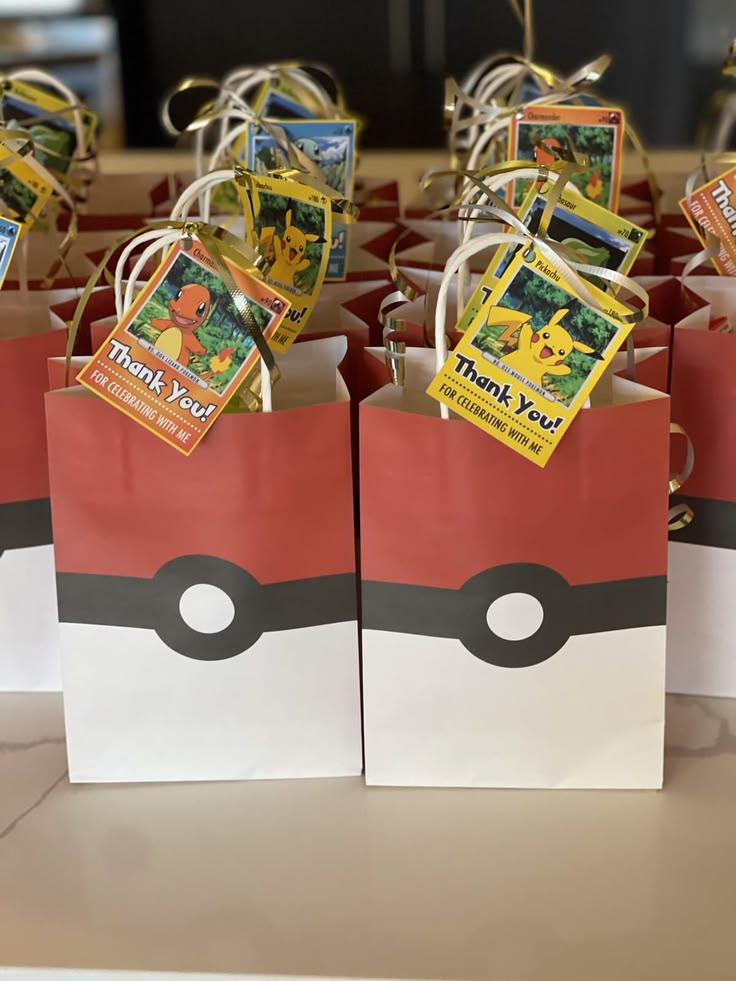 Pokémon party favour bags
