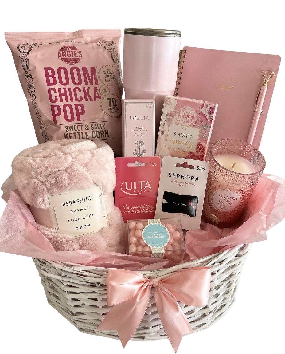 Pink luxe treat basket